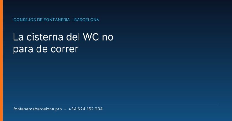 La cisterna del WC no para de correr - Fontaneros Barcelona Pro